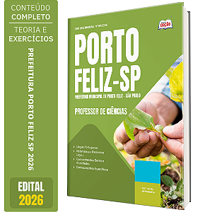 Apostila Prefeitura de Porto Feliz 2026 - Professor de Ciências
