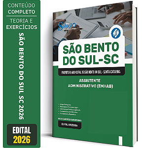 Apostila Prefeitura de São Bento do Sul SC 2026 - Assistente Administrativo