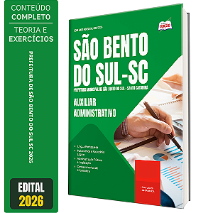 Apostila Prefeitura de São Bento do Sul SC 2026 - Auxiliar Administrativo