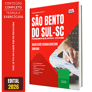 Apostila Prefeitura de São Bento do Sul SC 2026 - Assistente Administrativo