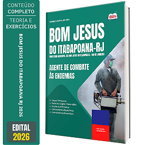 Apostila Prefeitura de Bom Jesus do Itabapoana RJ 2026 - Agente de Combate às Endemias