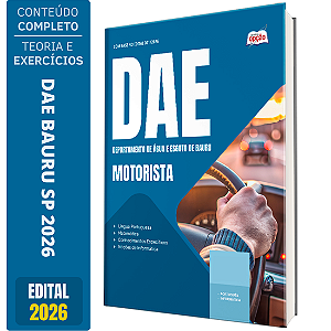 Apostila DAE Bauru SP 2026 - Motorista