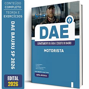 Apostila DAE Bauru SP 2026 - Motorista