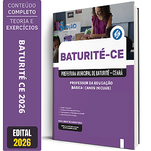 Apostila Prefeitura de Baturité CE 2026 - Professor da Educação Básica 1 (Anos Iniciais)