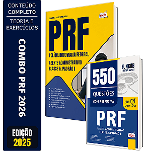 Kit PRF 2026 - Agente Administrativo - Classe A, Padrão 1