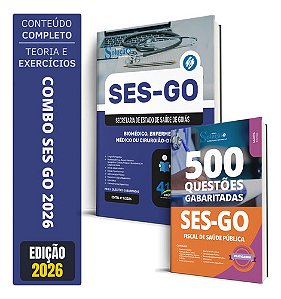 Kit Apostila SES GO 2026 - Biomedico + Caderno de Questoes