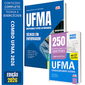 Kit Apostila UFMA 2026 - Técnico em Enfermagem + Caderno de Questões