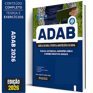 Apostila ADAB 2026 - Fiscal Estadual Agropecuário - Conhecimentos Gerais