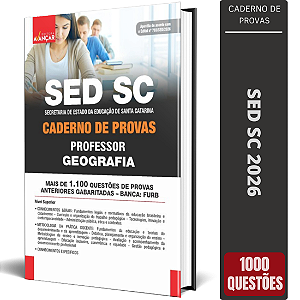 Caderno de Provas SED SC 2026 Professor - Geografia
