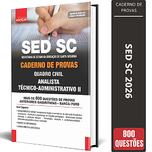 Caderno de Provas SED SC 2026 Quadro Civil - Técnico Administrativo 2