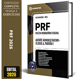 Apostila PRF 2026 - Agente Administrativo - Classe A, Padrão 1