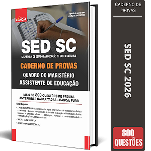 Caderno de Provas SED SC 2026 Quadro do Magistério - Assistente de Educação