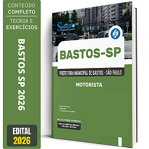 Apostila Prefeitura de Bastos SP 2026 - Motorista