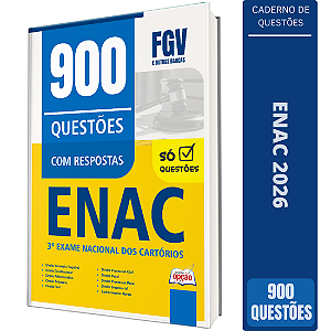 Caderno de 900 Questões ENAC 2026 - Exame Nacional dos Cartórios