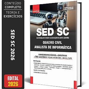 Apostila SED SC 2026 Quadro do Magistério – Analista de Informática