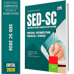 Apostila SED SC 2026 Professor - Língua Portuguesa e Literatura