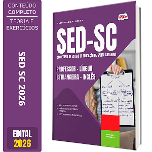 Apostila SED SC 2026 Professor - Língua Estrangeira - Inglês