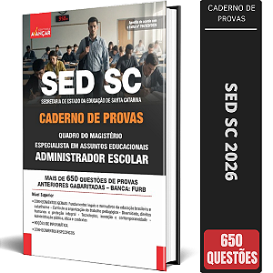 Caderno de Provas SED SC 2026 Quadro do Magistério – Administrador Educacional