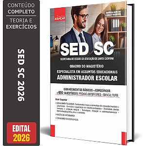 Apostila SED SC 2026 Quadro do Magistério – Administrador Escolar