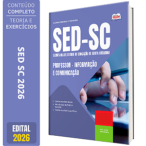 Apostila SED SC 2026 Professor - Informação e Comunicação