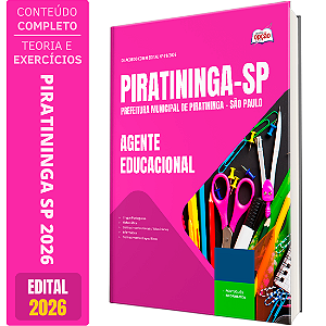 Apostila Prefeitura de Piratininga SP 2026 - Agente Educacional