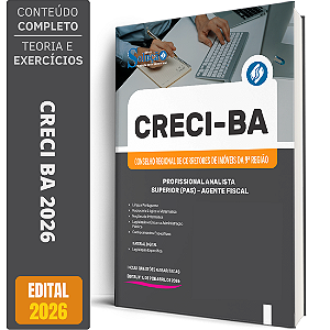 Apostila CRECI BA 2026 Profissional Analista Superior (PAS) - Agente Fiscal