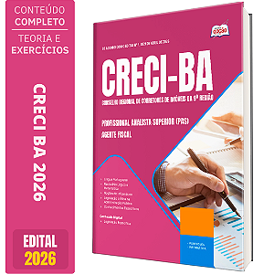Apostila CRECI BA 2026 Profissional Analista Superior (PAS) - Agente Fiscal