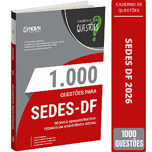 Livro 1000 Questões Gabaritadas para SEDES DF - Técnico em Assistência Social