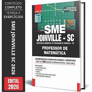 Apostila SME Joinville SC 2026 - Professor de Matemática
