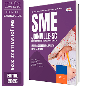 Apostila SME Joinville SC 2026 Auxiliar de Desenvolvimento - Infanto Juvenil