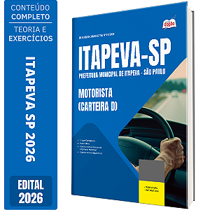 Apostila Prefeitura de Itapeva SP 2026 - Motorista (CNH D)
