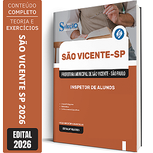 Apostila Prefeitura de São Vicente SP 2026 - Inspetor de Alunos