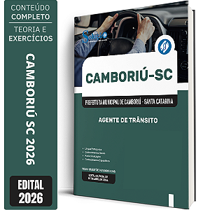 Apostila Prefeitura de Camboriú SC 2026 - Agente de Trânsito