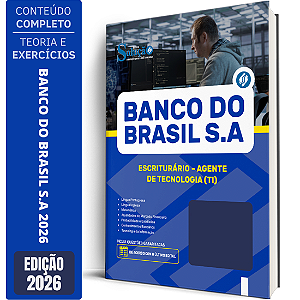 Apostila Banco do Brasil 2026 Escriturário - Agente de Tecnologia (TI)