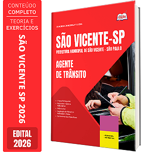 Apostila Prefeitura de São Vicente SP 2026 - Agente de Trânsito