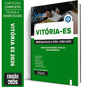 Apostila Prefeitura de Vitória ES 2026 Analista em Gestão Pública - Administrador
