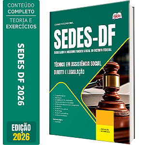 Apostila SEDES DF 2026 Especialista em Assistência Social - Direito e Legislação