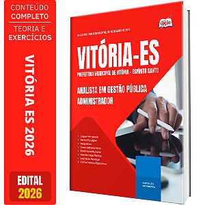 Apostila Prefeitura de Vitória ES 2026 Analista em Gestão Pública - Administrador