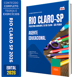 Apostila Prefeitura de Rio Claro SP 2026 - Agente Educacional