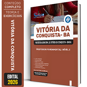 Apostila Prefeitura de Vitória da Conquista BA 2026 - Professor Fundamental 1 - Nível 2