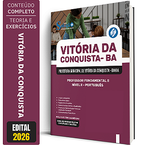 Apostila Prefeitura de Vitória da Conquista BA 2026 - Professor Fundamental 2 Nível 2 - Português
