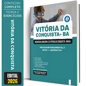 Apostila Prefeitura de Vitória da Conquista BA 2026 - Professor Fundamental 2 Nível 2 - Matemática