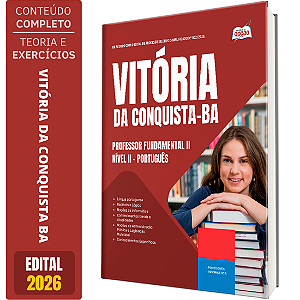 Apostila Prefeitura de Vitória da Conquista BA 2026 - Professor Fundamental 2 Nível 2 - Português
