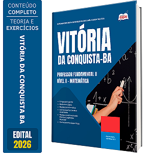 Apostila Prefeitura de Vitória da Conquista BA 2026 - Professor Fundamental 2 Nível 2 - Matemática