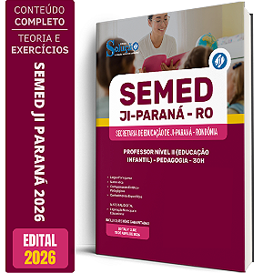 Apostila Prefeitura de Ji Paraná RO 2026 - Professor Nível II (Educação Infantil) - Pedagogia - 30h
