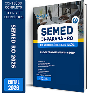 Apostila Prefeitura de Ji Paraná RO 2026 Agente Administrativo - SEMED