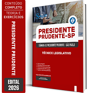 Apostila Câmara de Presidente Prudente SP 2026 - Técnico Legislativo