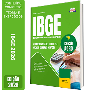 Apostila IBGE Temporário 2026 - Agente Censitário Municipal (ACM) e Supervisor (ACS)