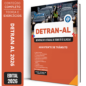 Apostila DETRAN AL 2026 Assistente de Trânsito - Qualquer Área de Formação