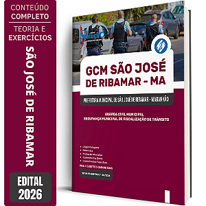 Apostila GCM Prefeitura de São José de Ribamar MA 2026 - Segurança Municipal De Fiscalização De Trânsito
